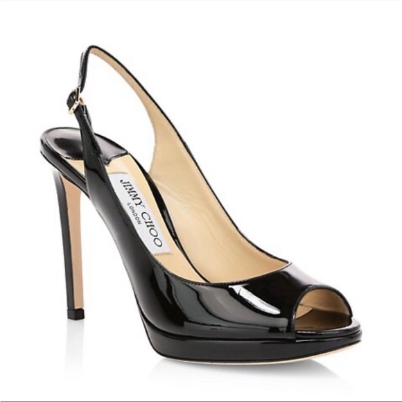 Jimmy Choo Shoes - Jimmy Choo Nova Platform Peep Toe Sling Back Heels